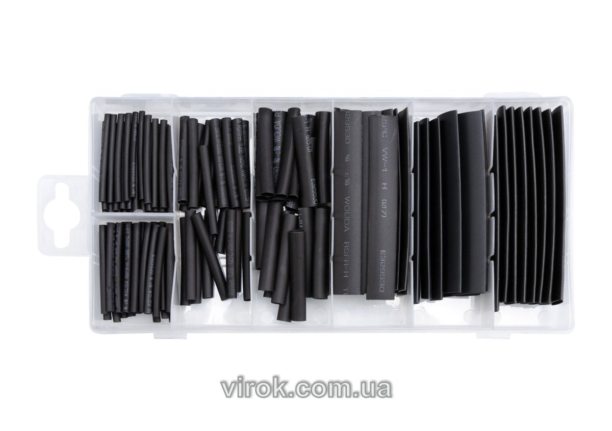 YATO Кембрики термоусадні з витривалістю до t=125°C і електр. ізоляцією до U=600V YATO, наб 127шт.  