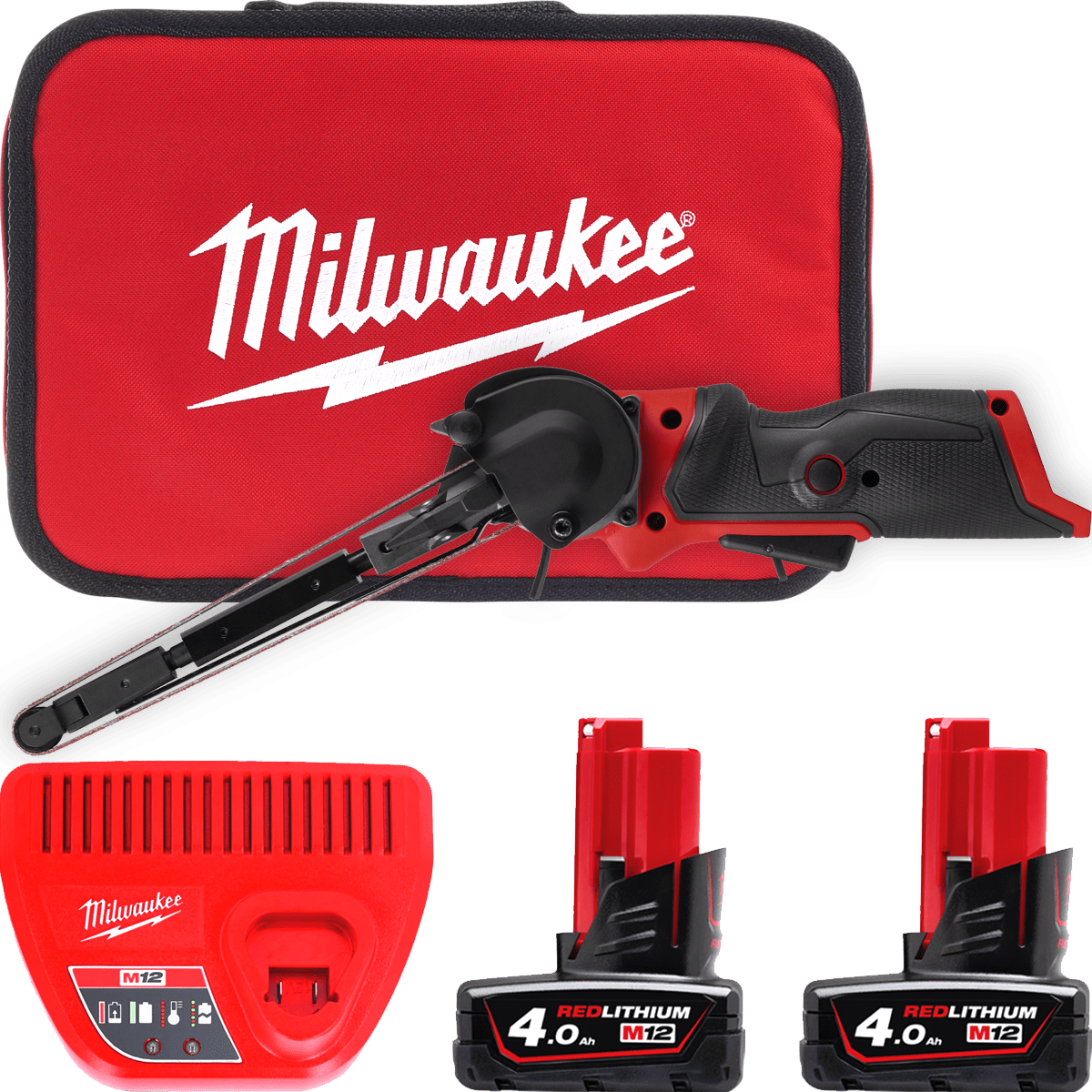 MILWAUKEE Ленточная шлифовальная машина 13мм M12 FBFL13-402В | 4933480961