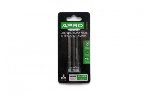 Сверло трубчатое с алмазным напылением 4мм (3шт в пачке) APRO
