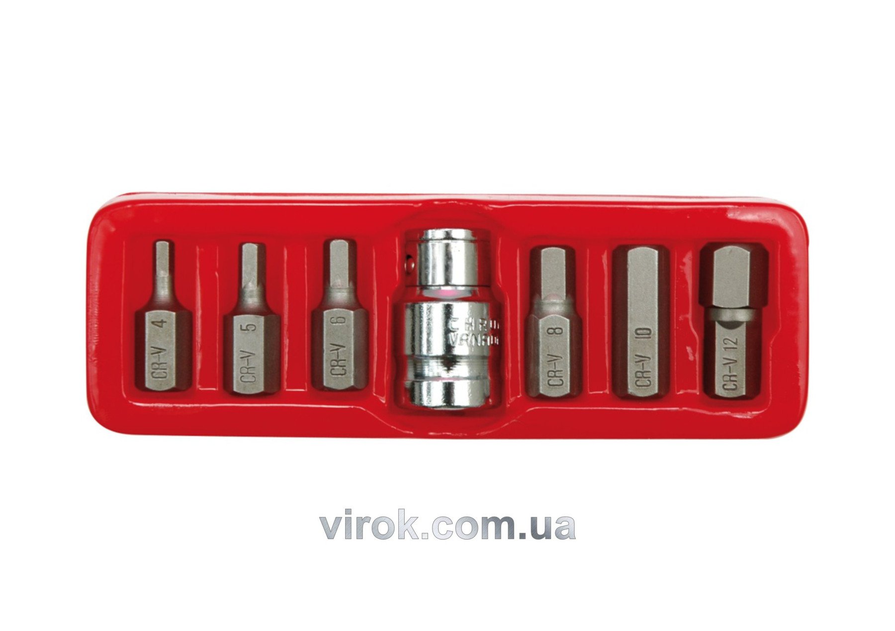 VOREL Насадки викруткові (біта) спеціальні на тріщатку "НЕХ" Набір 7шт.  | 66710