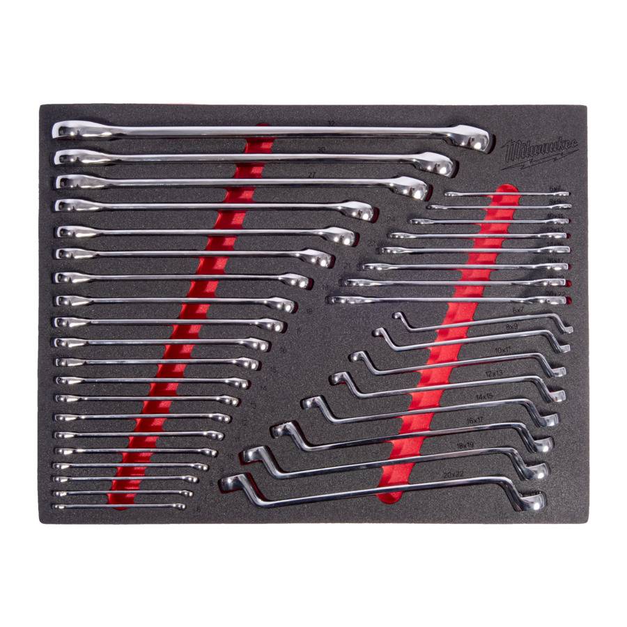 MILWAUKEE Ложемент з ключами накидними MAX BITE (36шт) (45х536х417мм) для візків