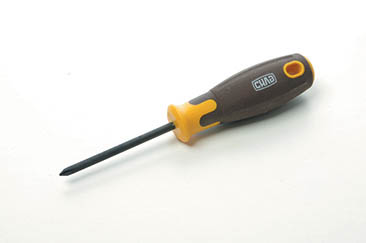 Отвертка крестовая композитная рукоятка CrV PH1 5x75мм (Phillips) (вороненная) СИЛА