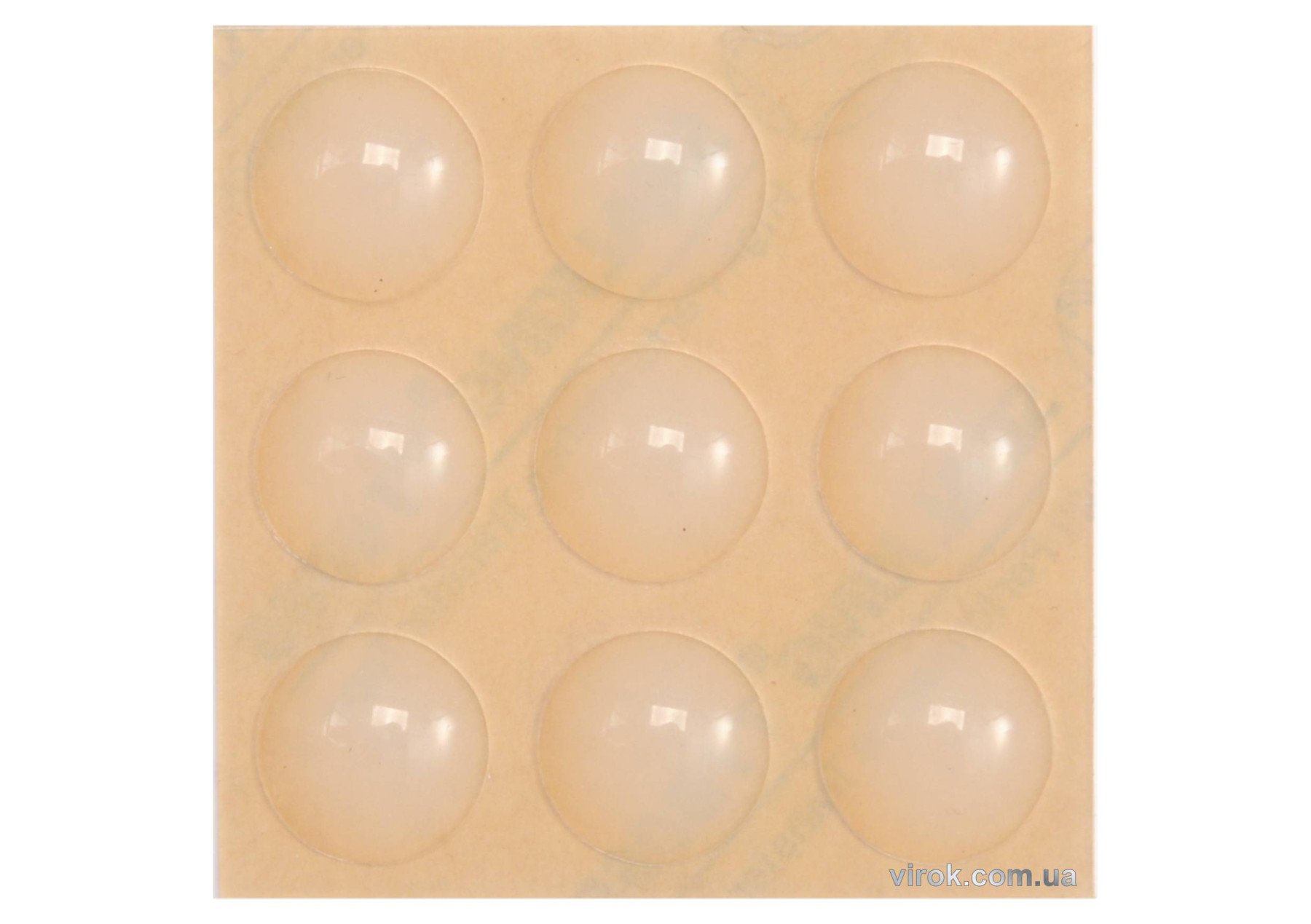 VOREL Прокладка силіконова самоклеюча під меблі , 15мм, набір 9шт  | 74913