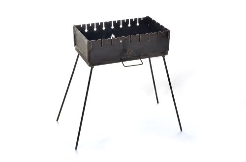 Мангал раскладной (кейс) толщина 3мм двухуровневый на 8 шампуров с чехлом и перчатками СИЛА