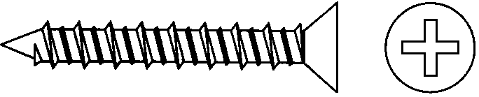 Шуруп белый по пластику с двухзаходной резьбой Hilo 3,9х40