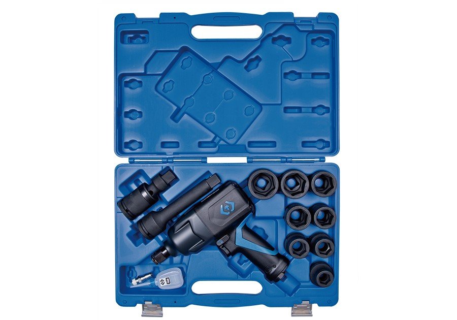 KING TONY Пневматический гайковерт 3/4" набор головки в кейсе 13 предметов | 64801FMP