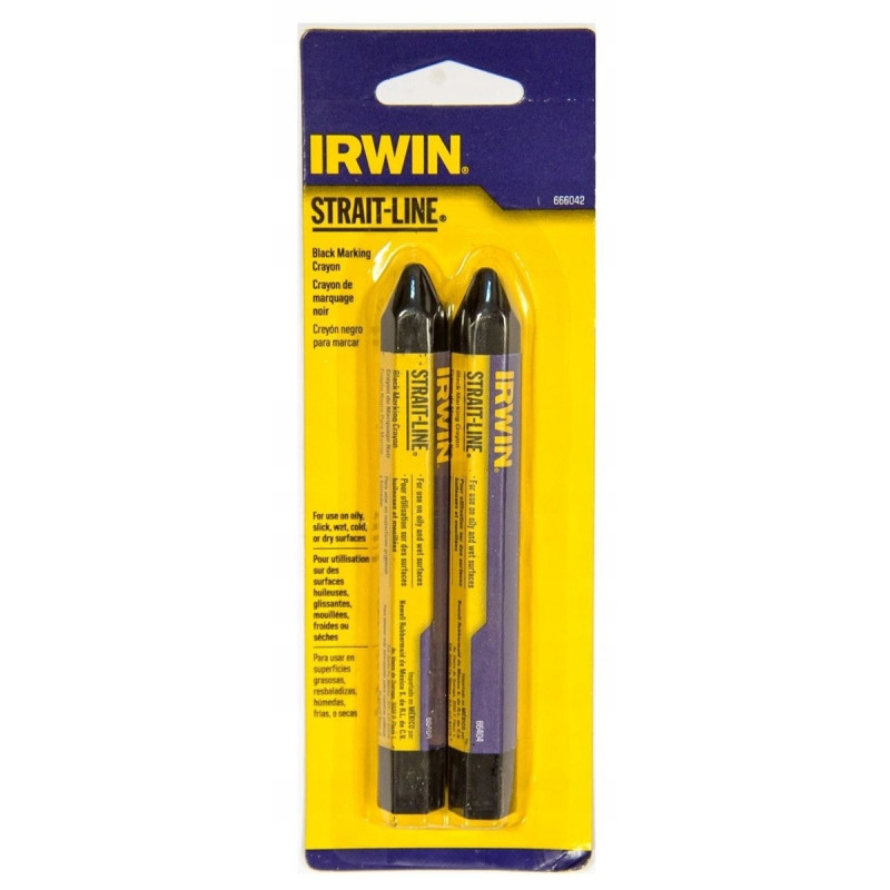 IRWIN Мелок-карандаш разметочный Strait-Line 2 шт Черный (666042) | 666042