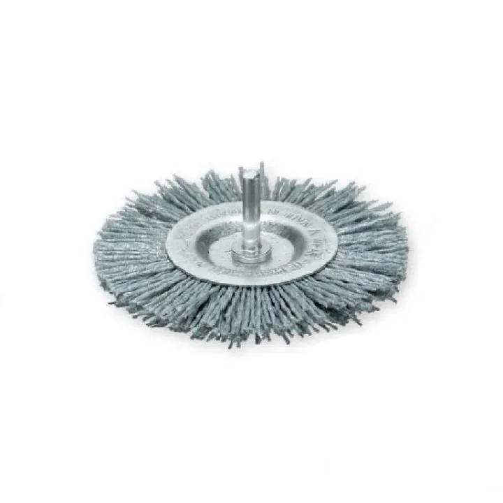 Щетка цилиндрическая 75 мм, хвостовик 6 мм, Полимерабразивний ворс зерно 80 / 1.2 мм LESSMANN