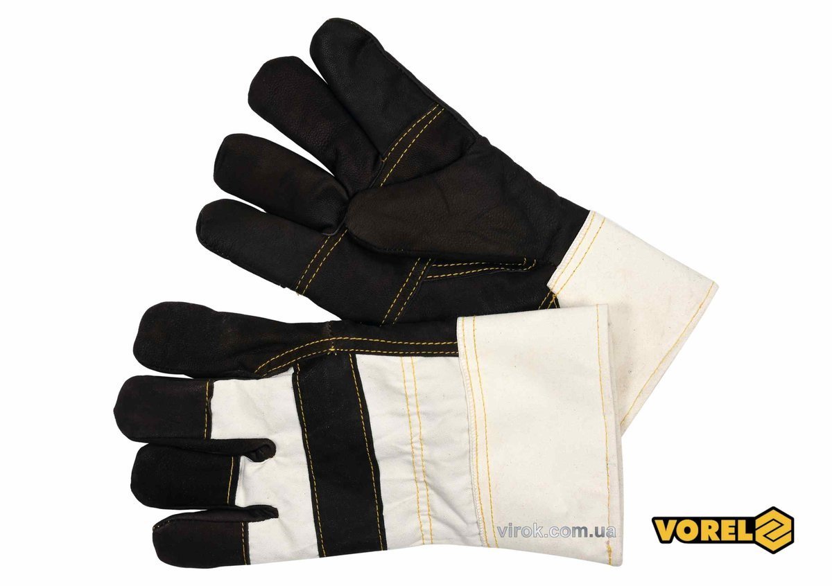 VOREL Рукавиці робочі : бавовна + екошкіра, розмір 11  | 74003
