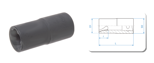 KING TONY Головка для поврежденных гаек 13 мм | 9TD403-13M