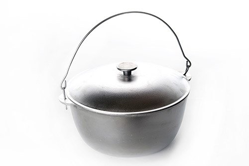 Казан алюминиевый с крышкой и дужкой 240мм 4л СИЛА