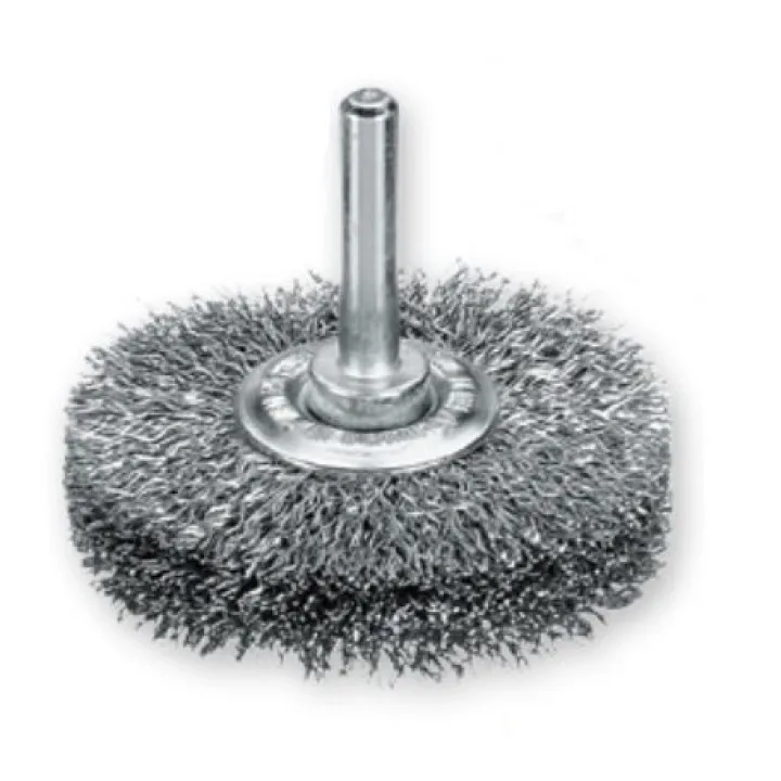 Щетка цилиндрическая 30 x 12 мм, хвостовик 6 мм, Стальная гофрированная проволока 0.30 мм LESSMANN