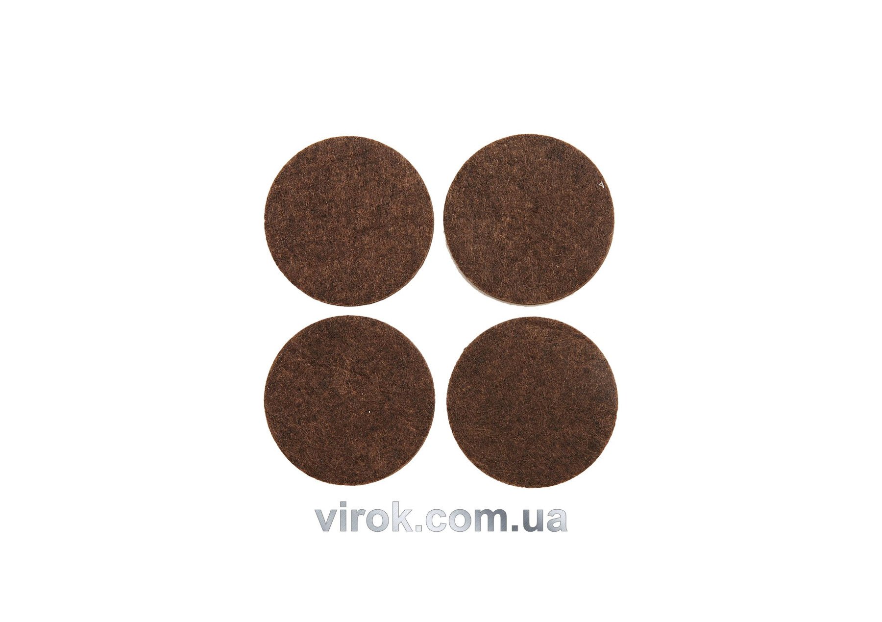 VOREL Протектор самоклеючий повстяний , 40мм, набір 4шт. (коричневі)  | 74855