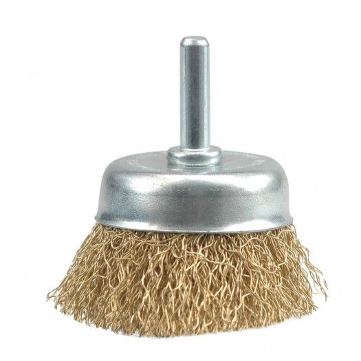 VOREL Щітка - крацовка ЧАШКА з стержнем Ø-50мм  | 06987