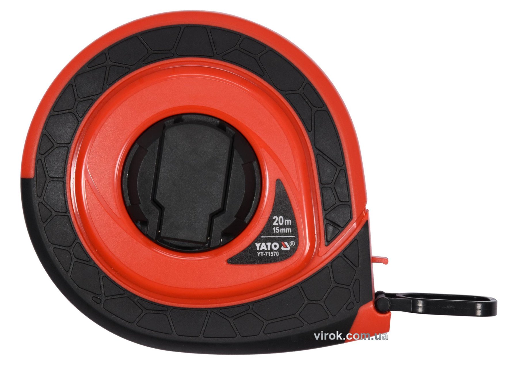 YATO Рулетка вимірювальна скловолоконна YATO : L= 20 м, b= 15 мм, ручне змотування, закритий корпус 