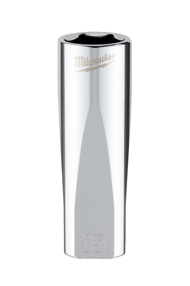 MILWAUKEE Головка хромована метрична подовжена 3/8'', 15мм | 4932478359