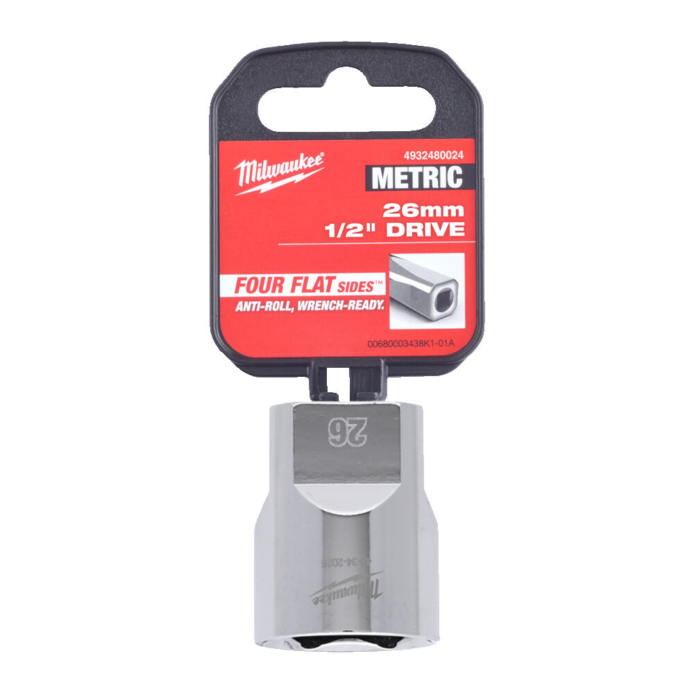 MILWAUKEE Головка хромована метрична 1/2'', 26мм | 4932480024