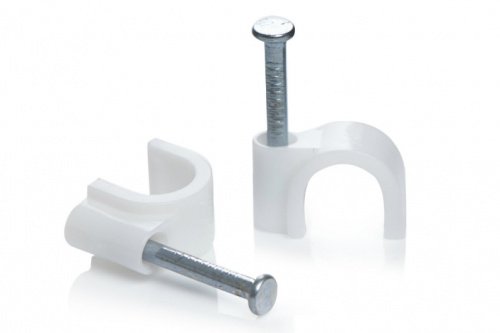 Кабельная клипса круглая 6мм (пач 100шт) APRO