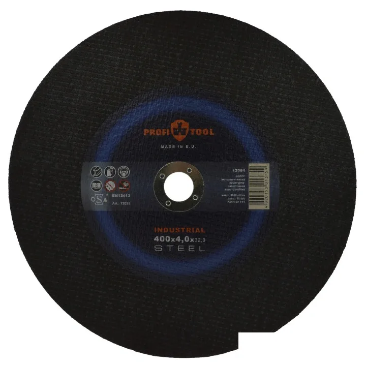 Круг отрезной по металлу PROFITOOL INDUSTRIAL 400х4.0х32.0 мм, A24R-BF, F41, 3850 об/мин
