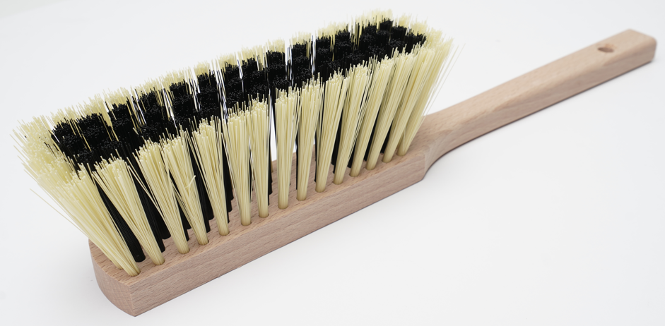 VIROK Щітка для змітання ручна 260 х 30 x 75 мм 5-ти рядна, промислова термопластик чорно-бежева | 1