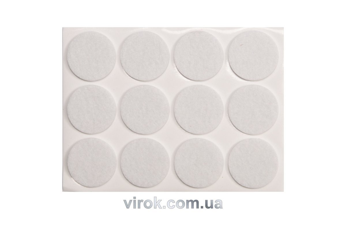 VOREL Протектор самоклеючий антиковзкий , 28мм набір 12шт. (білі)  | 74833