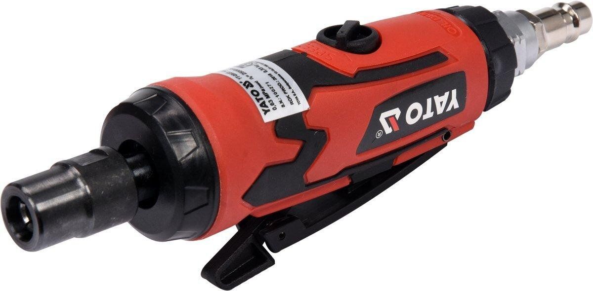 YATO Шліфмашина пневматична, пряма YATO зі шпинделем Ø= 6 мм, Ø= 1/4", 6.3 Bar, 113 л/хв  | YT-09633