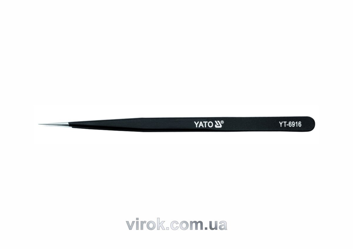 YATO Пинцет прямой антистатический 140мм YT-6916