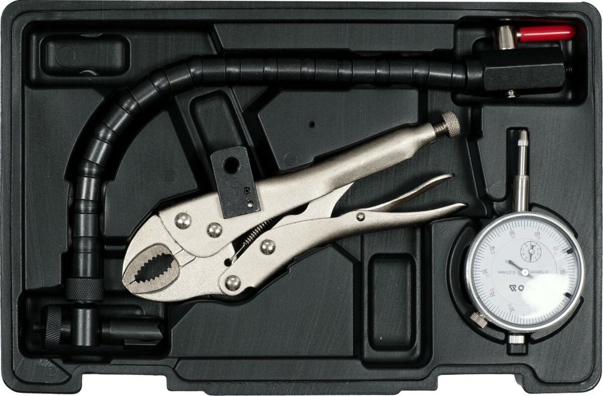 YATO Тестер контролю биття гальмівних дисків YATO в межах до 10 мм, точність- 0,01 мм, компл. 3 елем