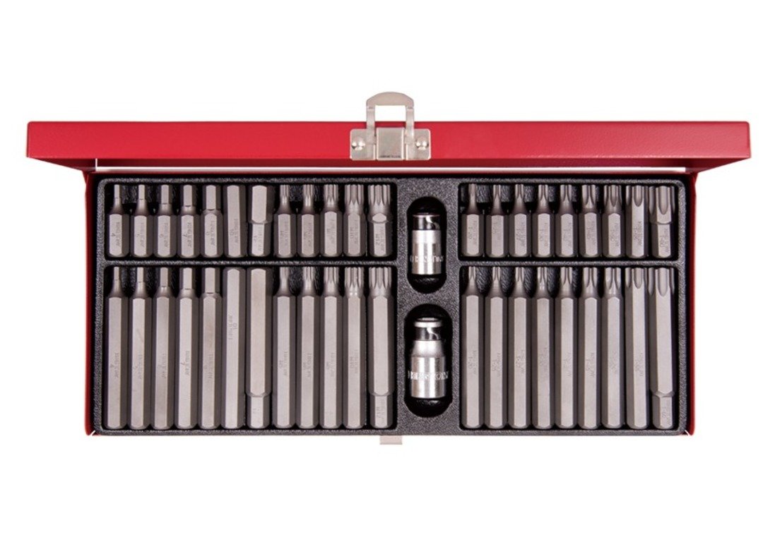 KING TONY Набор вставок (бит) 10 мм, TORX, SPLINE, HEX, 44 предмета | 1044CQ