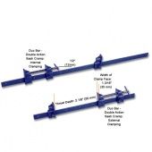 GROZ Струбцина двойного действия 750 мм, открытие 600 мм. Рейка стальной прокат 32х6 мм. DBC/30