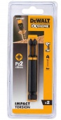 Набір біт DeWALT "IMPACT TORSION", ударні, Pz2, L = 89 мм, 2 шт