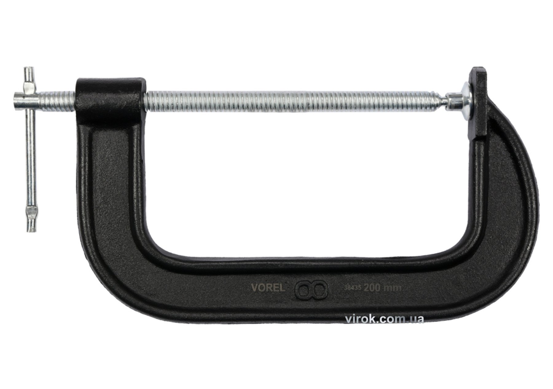 VOREL Струбцина з гвинтовим затиском "G" подібна ; l= 200 мм  | 38435