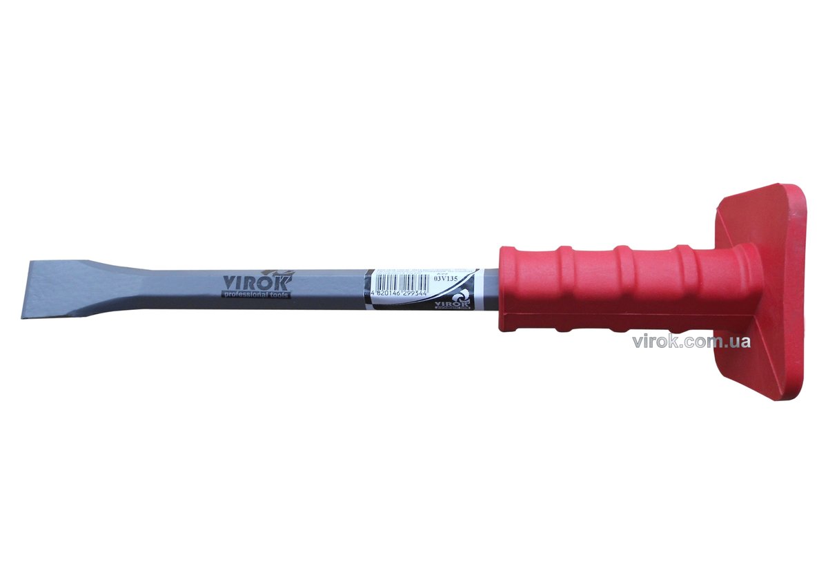 VIROK Зубило каменяра з гумовою ручкою 300 мм | 03V130