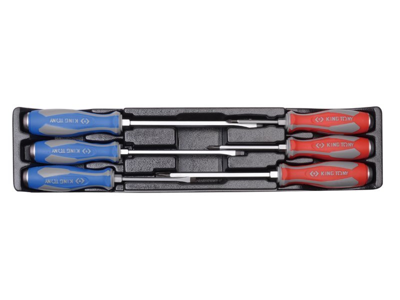 KING TONY Набор отверток 6 ед. усиленые в ложементе | 9-30206MR