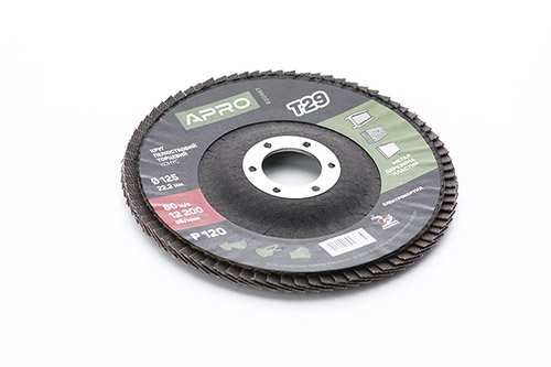 Круг лепестково-торцевой Р120 конус 125мм (Т29) (КЛТ) APRO