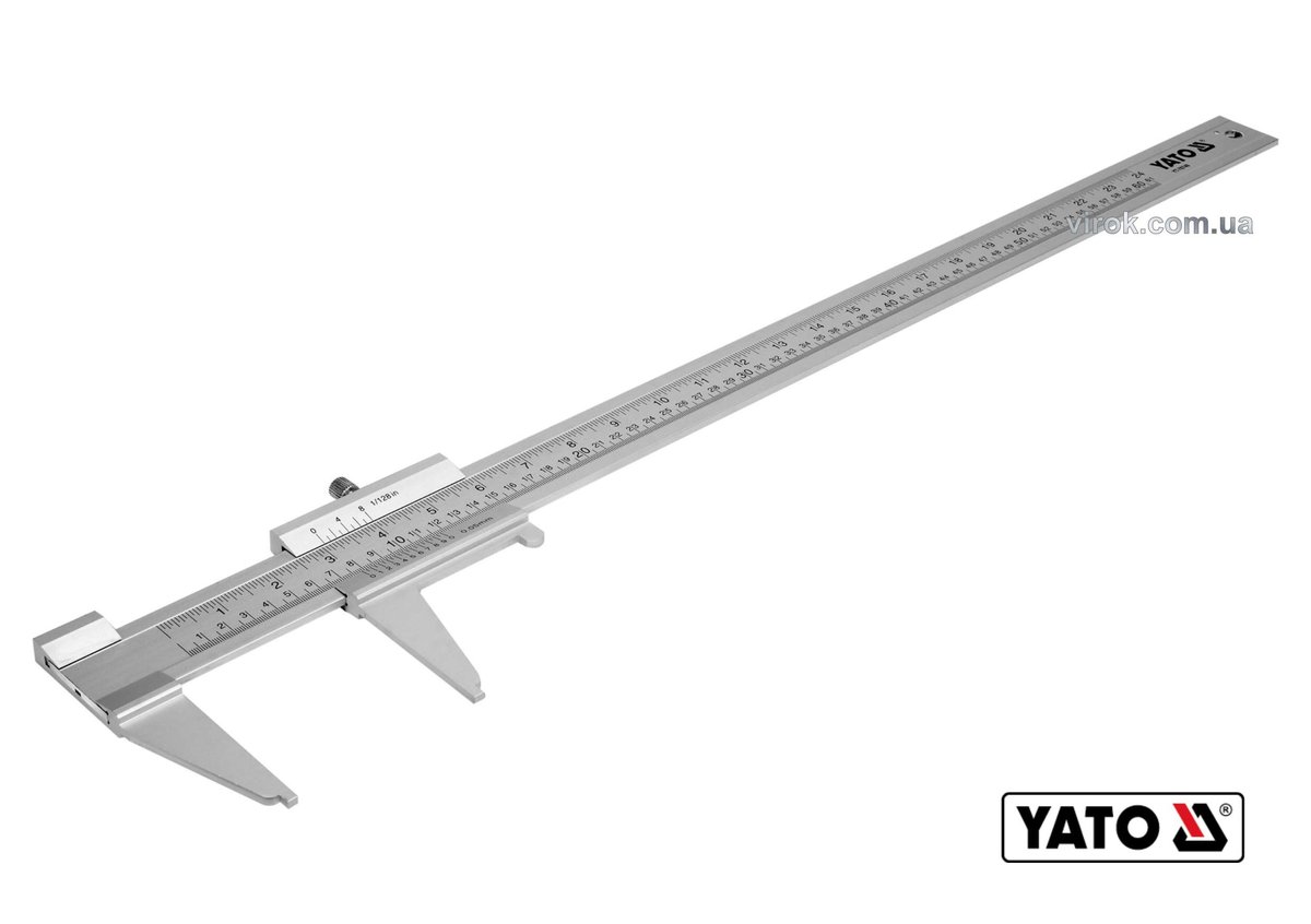 YATO Штангенциркуль YATO : L= 600 мм, точність ± 0.05 мм, губки- 80 мм. AL  | YT-70740