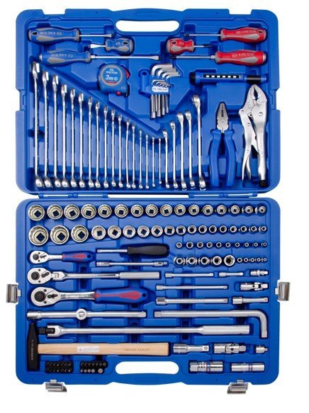 KING TONY Набор инструментов универсальный 143 ед. 1/4"+1/2"+3/8" 12-ти гранные | SC9043MR01