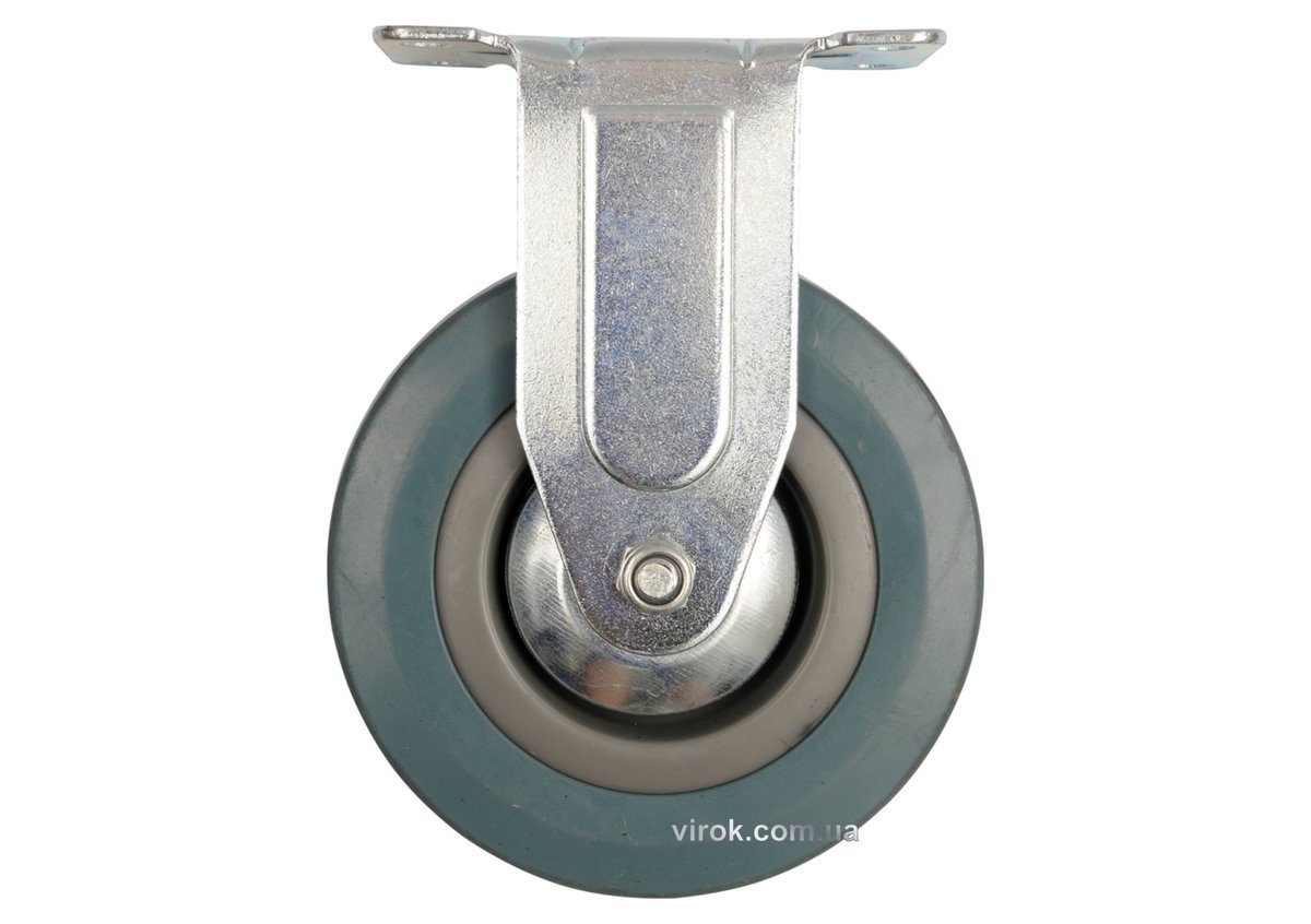 VOREL Колесо до візка Ø=100мм, b=26 мм ; сіра гума, зі штивною опорою; h=134 мм, навантаж.-45 кг  | 