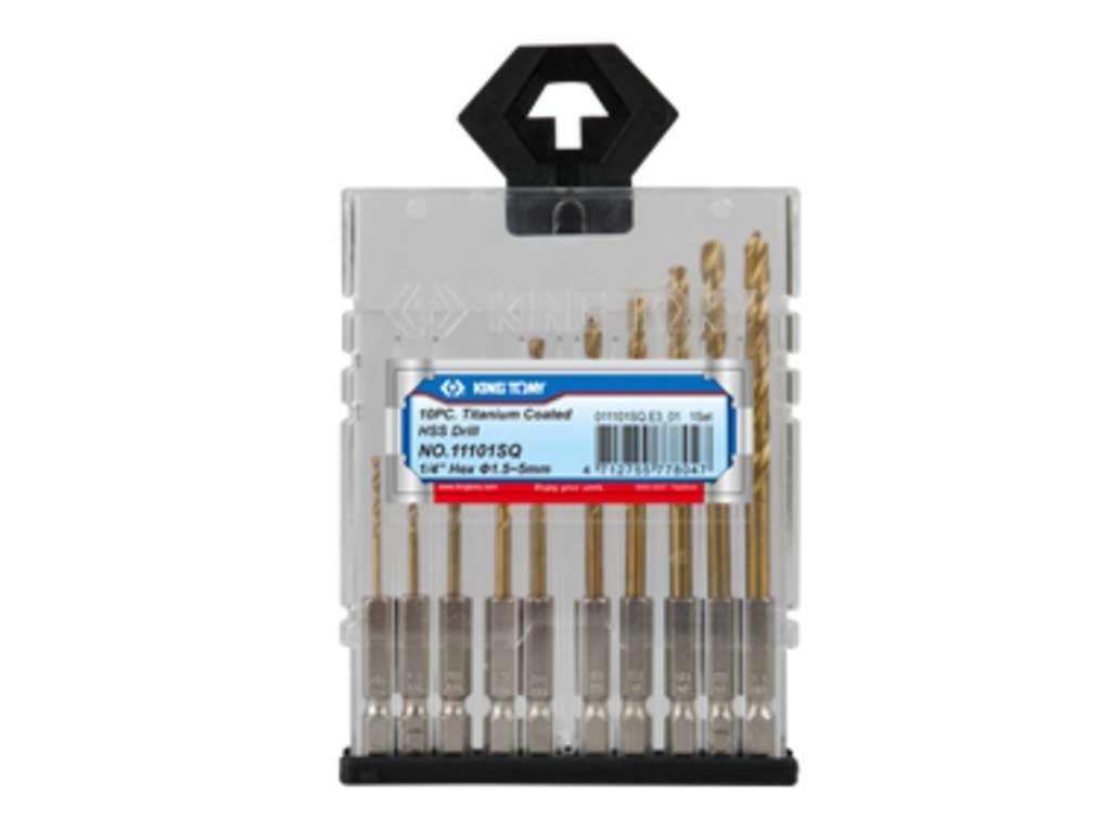 KING TONY Набор сверл по металлу 11 предметов | 11101SQ