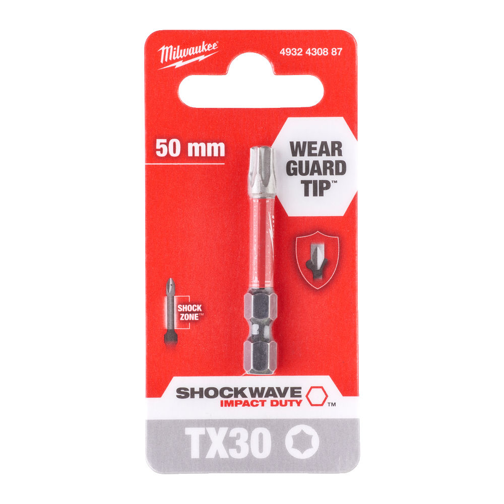 MILWAUKEE Біта SHOCKWAVE , TX30, 50мм (1шт) | 4932430887
