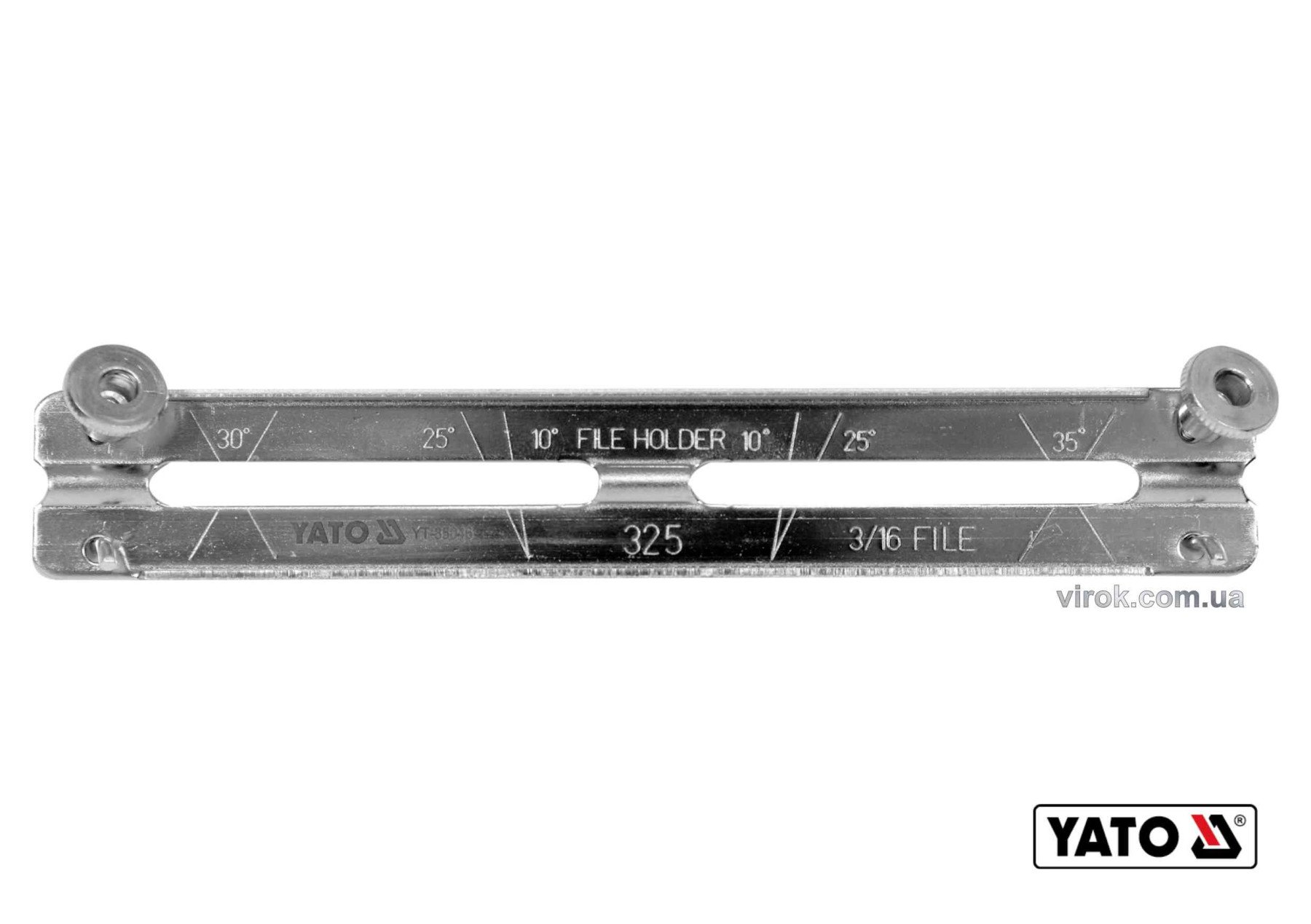 YATO Направляюча до напильника YT-85027 YATO : Ø=4.8 мм, 190х30 мм, під кути 25°,30°,35°, гвинт  | Y