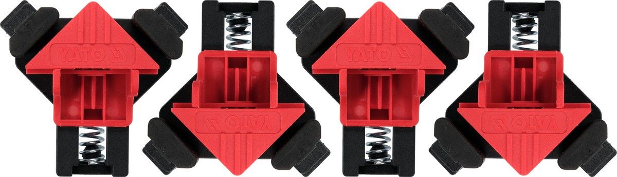 YATO Струбцини кутові (90°) пружинні YATO для робочого діапазону 5- 22 мм, 80х 85х 50 мм, 4 шт.  | Y