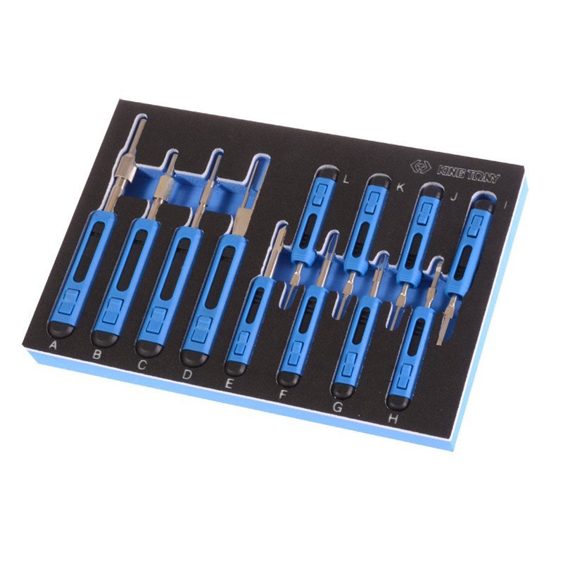 KING TONY Набор для демонтажа клемм электропроводки в ложементе | 9DT11E
