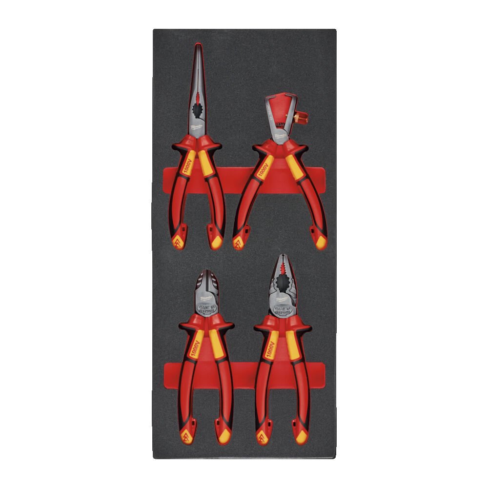 MILWAUKEE Набор шарнирно-губцевого инструмента VDE 4 предмета | 4932493250