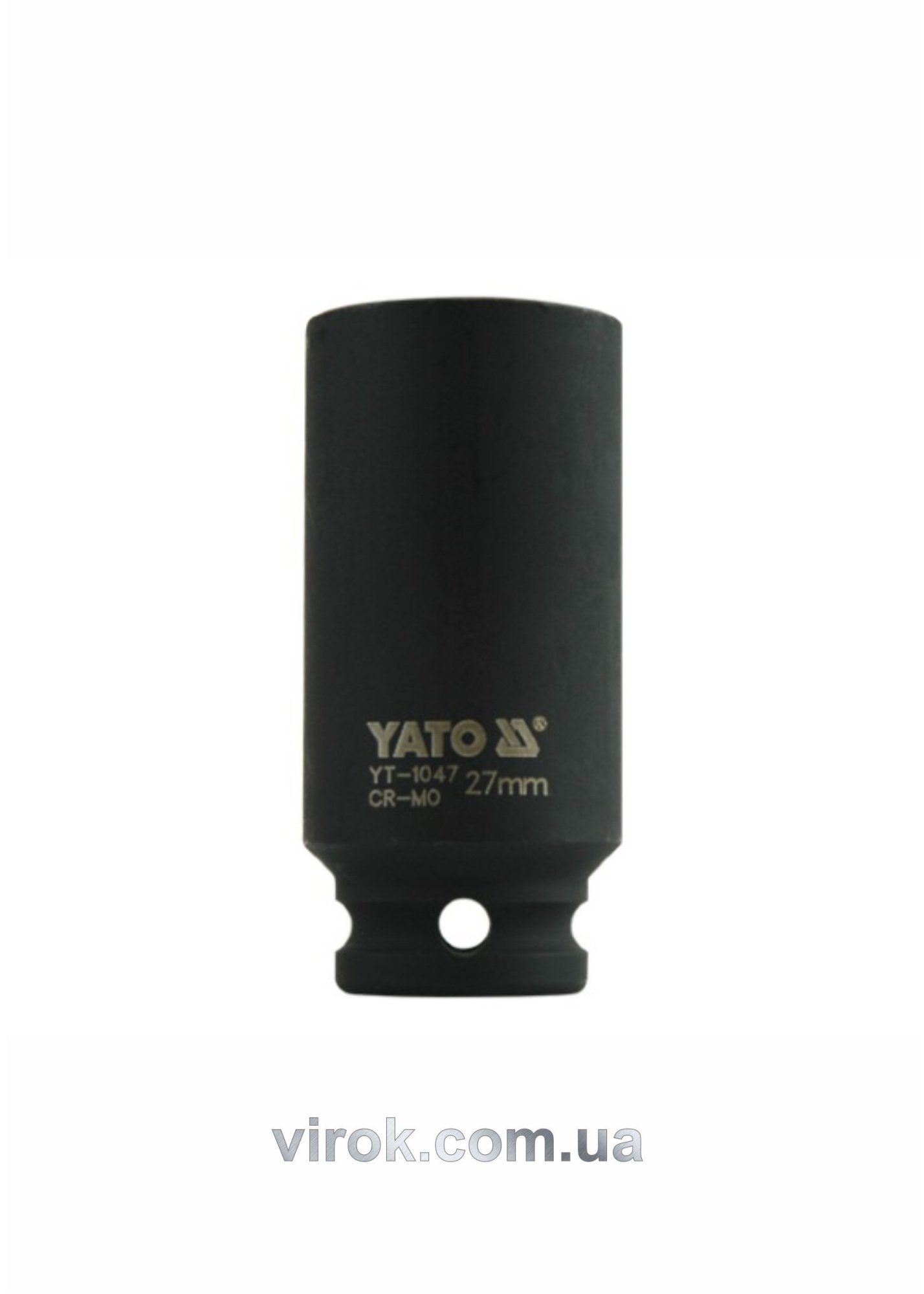 YATO Головка торцева ударна 6-гранна YATO : подовжена, квадрат 1/2", М= 27 мм, L= 78 мм  | YT-1047