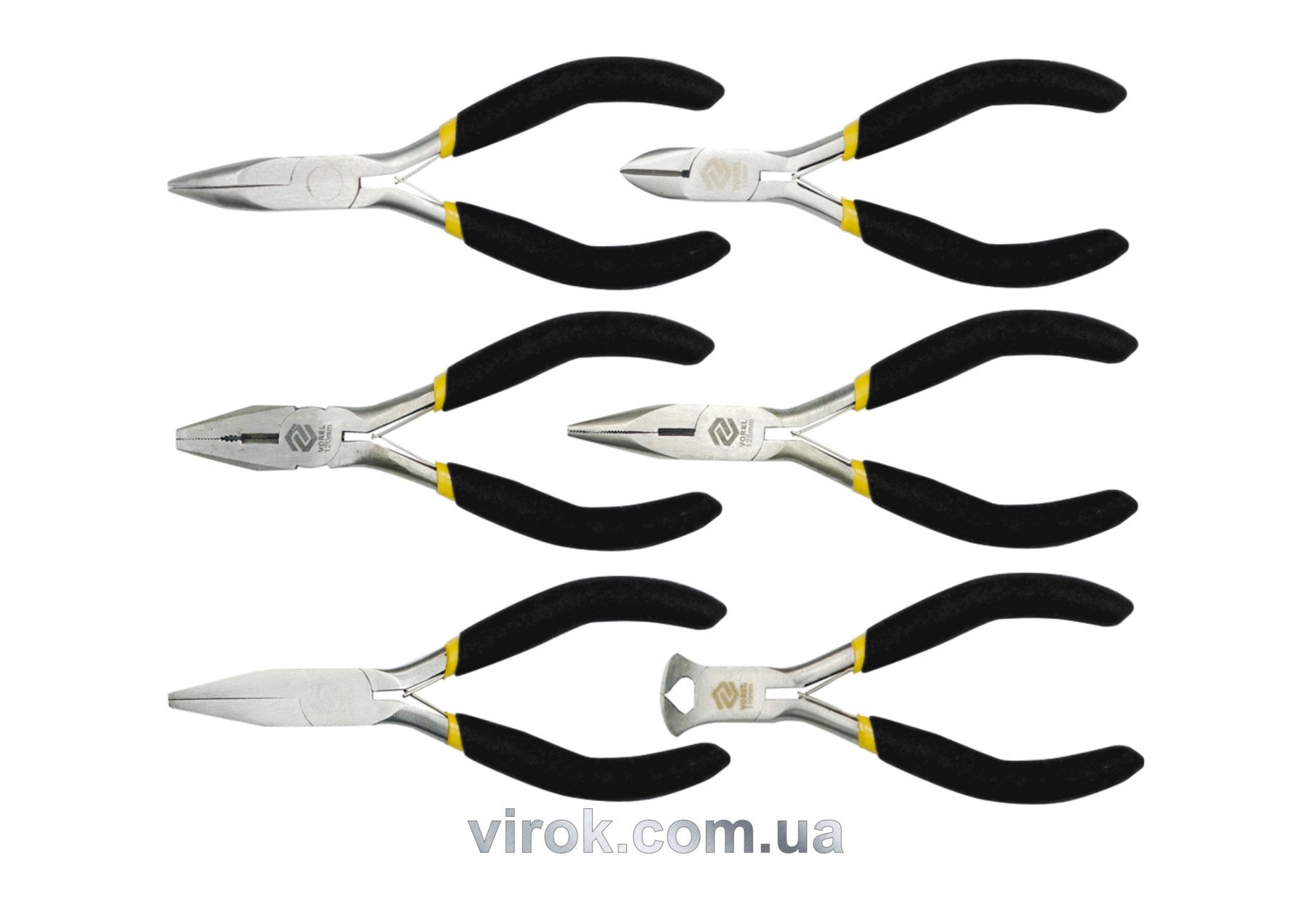 VOREL Плоскогубці, щипці, кусачки міні, l= 125 мм, Набір 6 шт.  | 42309