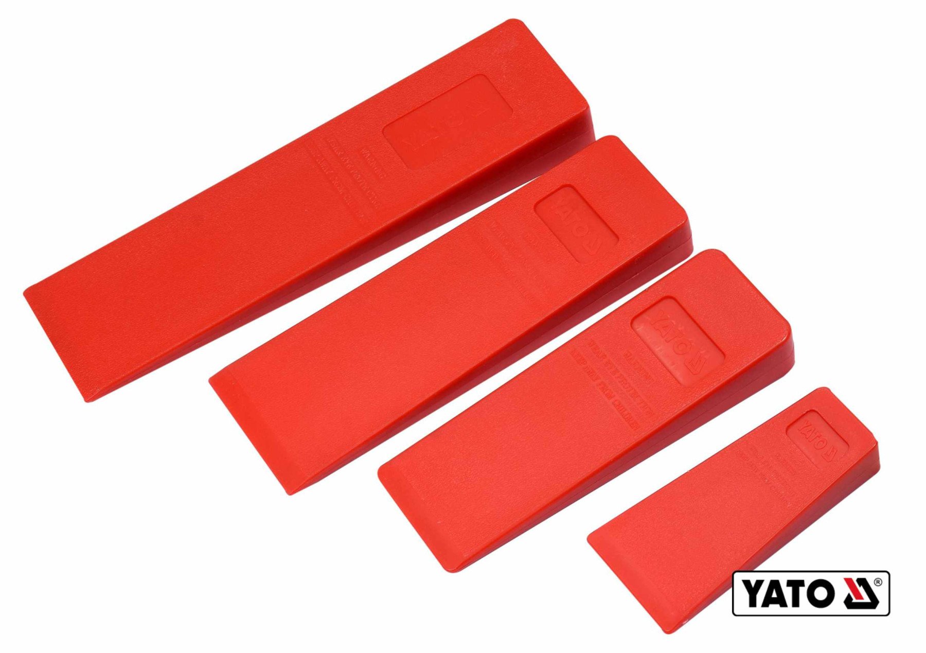 YATO Набір клинів пластикових для розколювання дерев YATO : 300/245/205/136 мм, 4 шт  | YT-79884