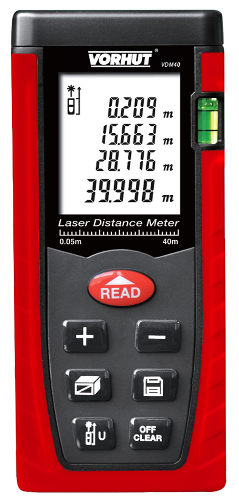 34-214 Лазерний дальномір VDM-40, 0,05-40м +/-2мм, 5-функцій | Vorhut