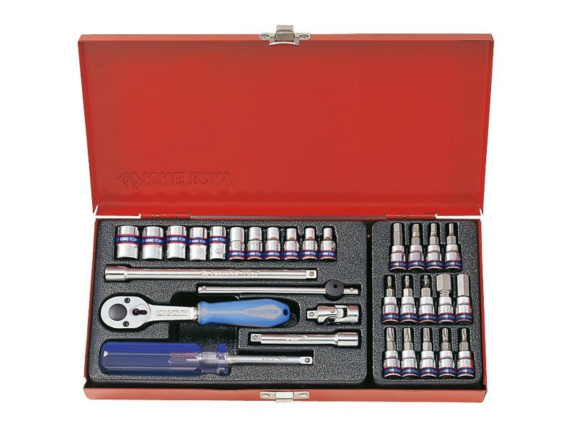 KING TONY Набор головок 1/4" 31 ед. 12-ти гранные (4-13mm) | 2031MR