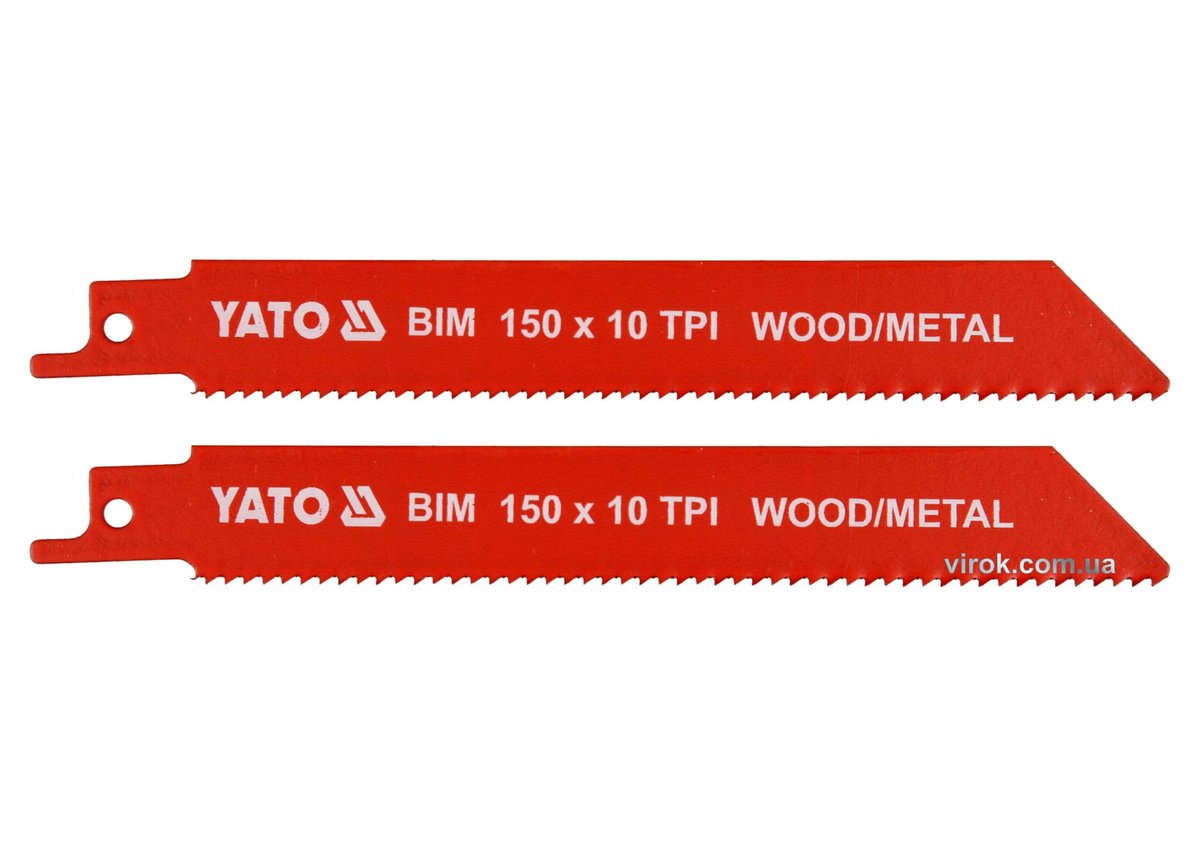 YATO Полотна по дереву і металу, бі-металеві, до шаблевої пили YATO: l=150мм, h=1мм, 10 зубів/1",2шт